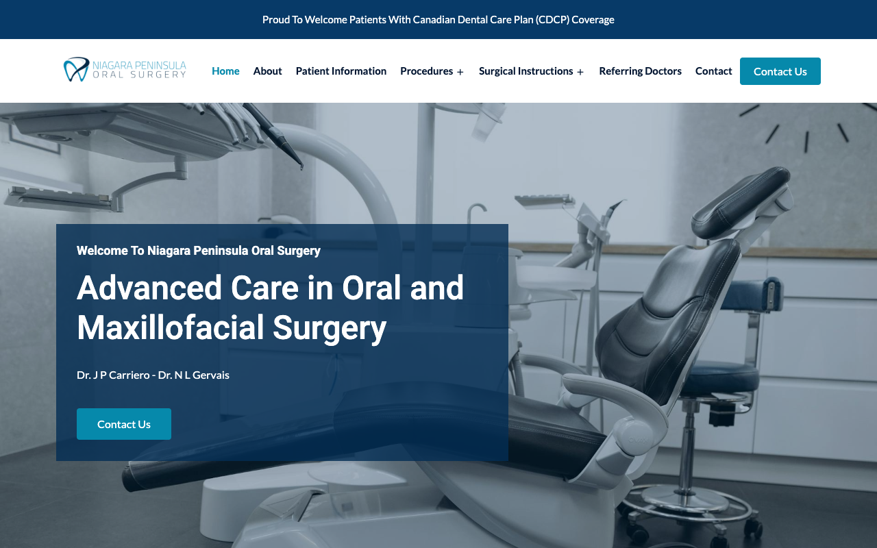 Niagara Peninsula Oral Surgery screenshot